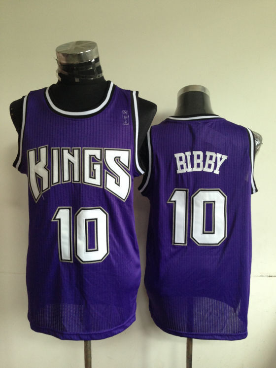 NBA Sacramento Kings 10 Mike Bibby Authetic Purple Jersey