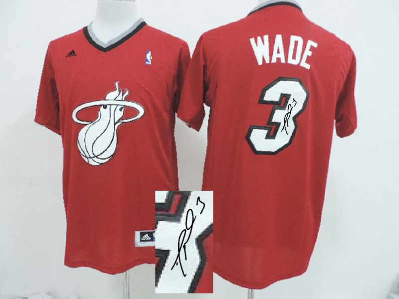 NBA Signed Miami Heat 3 Dwyane Wade Autographed 2013 Christmas Day Fashion Swingman Jersey