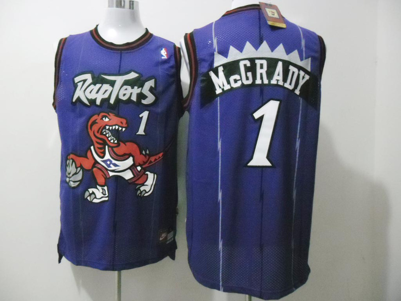 NBA Toronto Raptors 1 Tracy McGrady New Rev30 Swingman Soul Throwback Purple Jersey