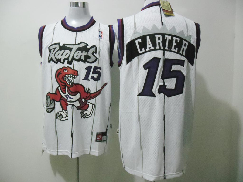 NBA Toronto Raptors 15 Vince Carter New Rev30 Swingman Soul Throwback White Jersey