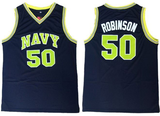 NCAA 50 David Robinson Black jersey