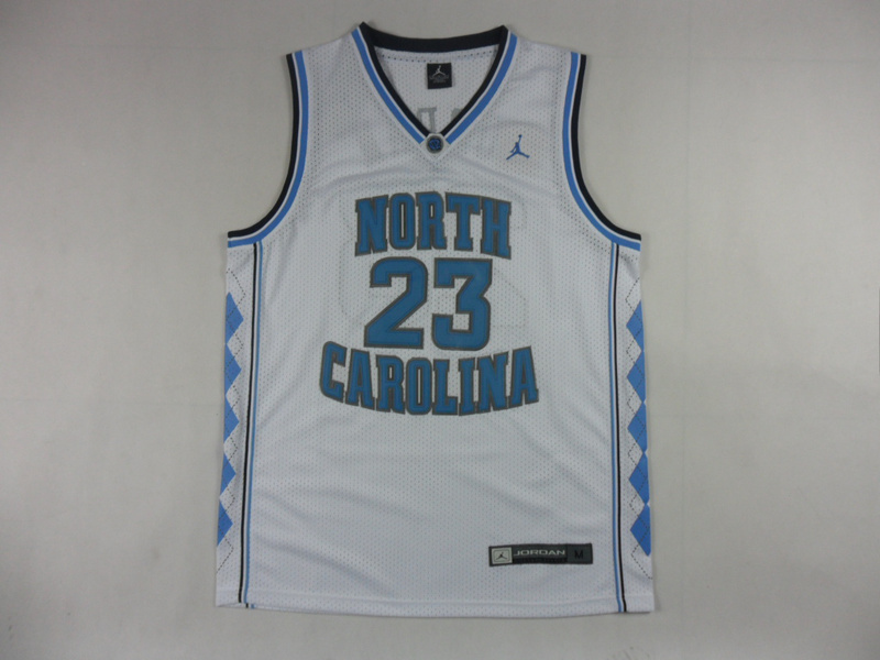 NCAA North Carolina 23 Michael Jordan Swingman White Jersey