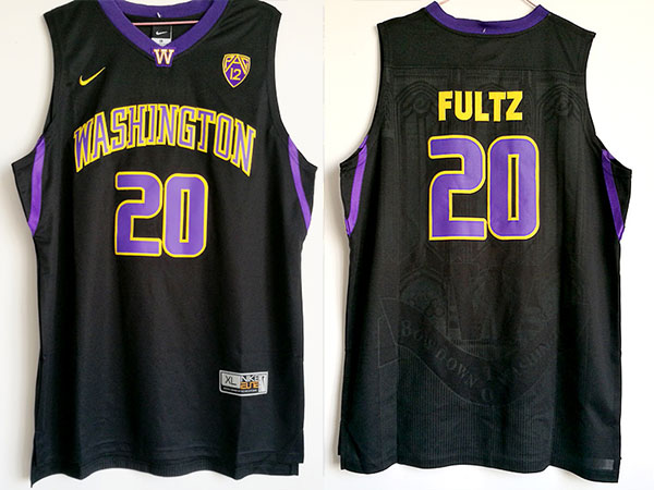 NCAA Washington Huskies Jersey #20 Markelle Fultz Black Basketball Stitched NCAA Jersey