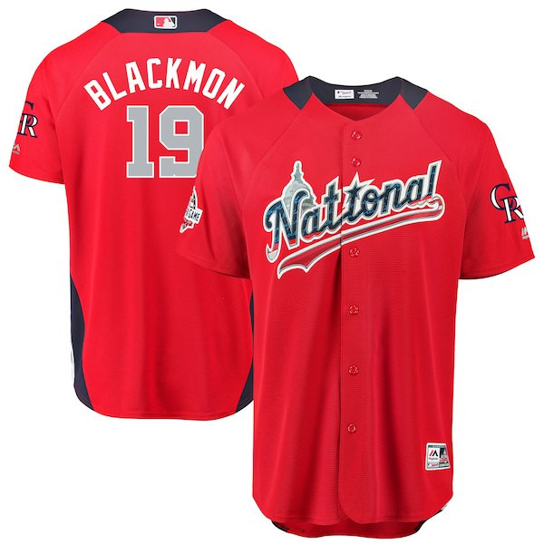 National League 19 Charlie Blackmon Red 2018 MLB All Star Game Home Run Derby Jersey