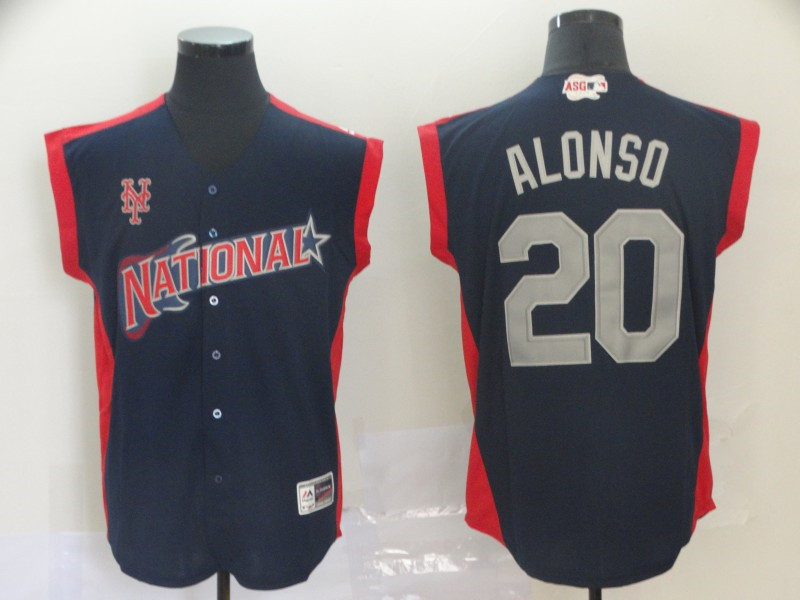 National League 20 Pete Alonso Navy 2019 MLB All Star Game Player Jersey