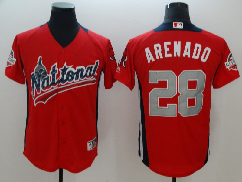 National League 28 Nolan Arenado Red 2018 MLB All Star Game Home Run Derby Jersey