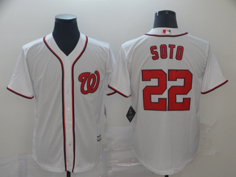 Nationals 22 Juan Soto White Cool Base Jersey