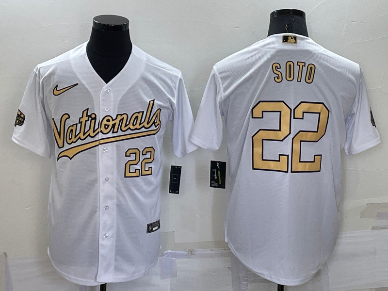 Nationals 22 Juan Soto White Nike 2022 MLB All Star Cool Base Jerseys