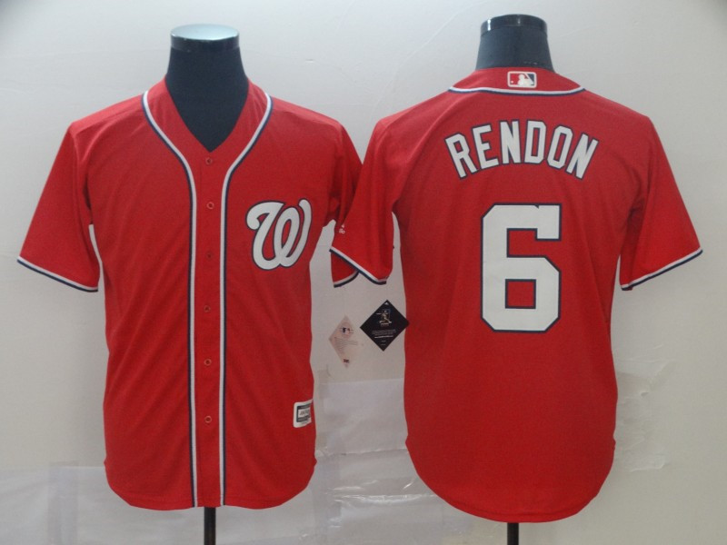 Nationals 6 Anthony Rendon Red Cool Base Jersey