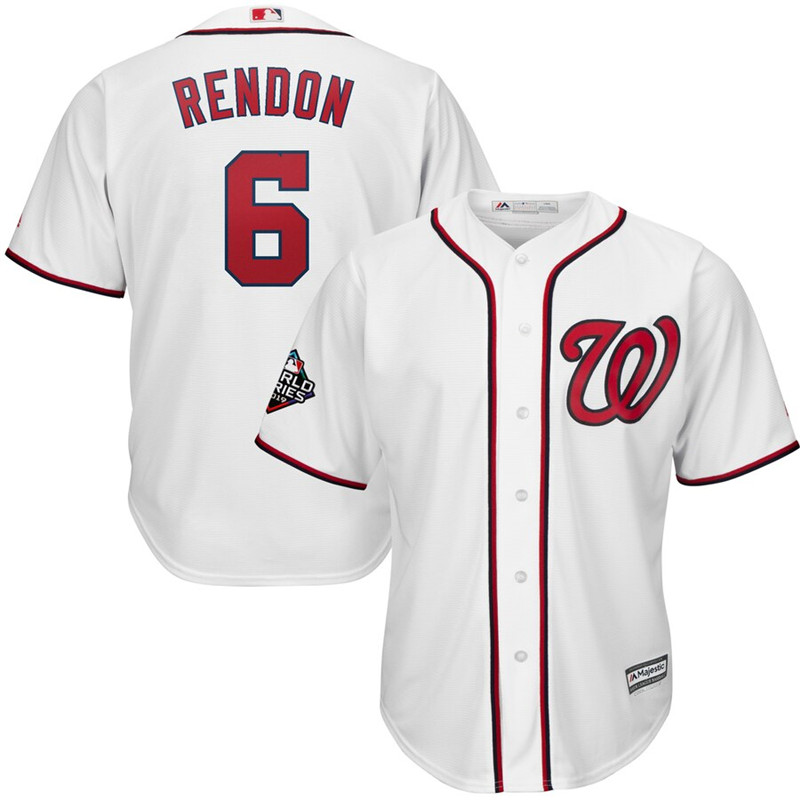 Nationals 6 Anthony Rendon White 2019 World Series Bound Cool Base Jersey