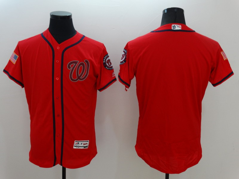 Nationals Blank Red Flexbase Jersey