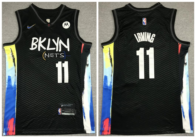 Nets 11 Kyrie Irving Black 2021 City Edition Nike Swingman Jersey