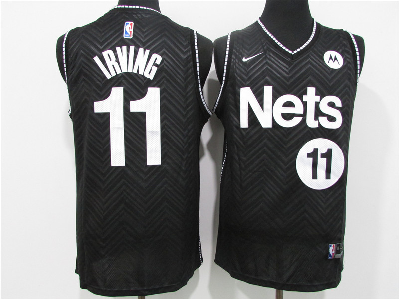 Nets 11 Kyrie Irving Black 2021 Earned Edition Swingman Jersey
