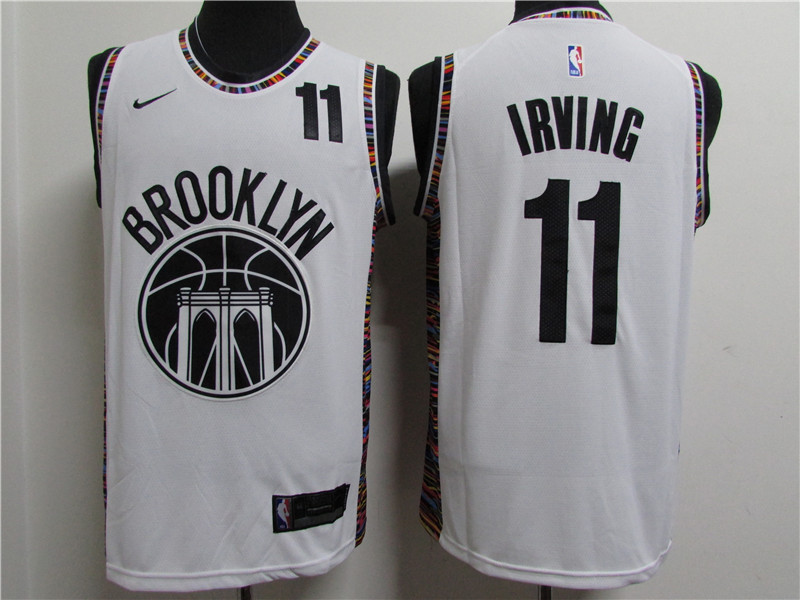Nets 11 Kyrie Irving White 2020 2021 City Edition Nike Swingman Jersey