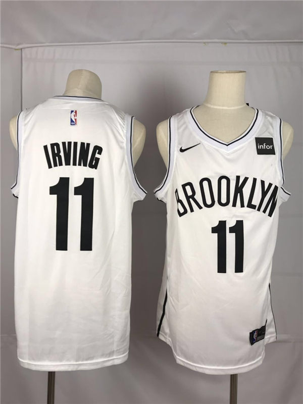 Nets 11 Kyrie Irving White Nike Swingman Jersey