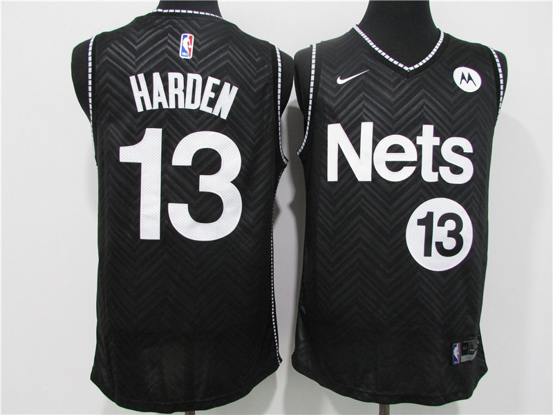 Nets 13 James Harden Black 2021 Earned Edition Swingman Jersey