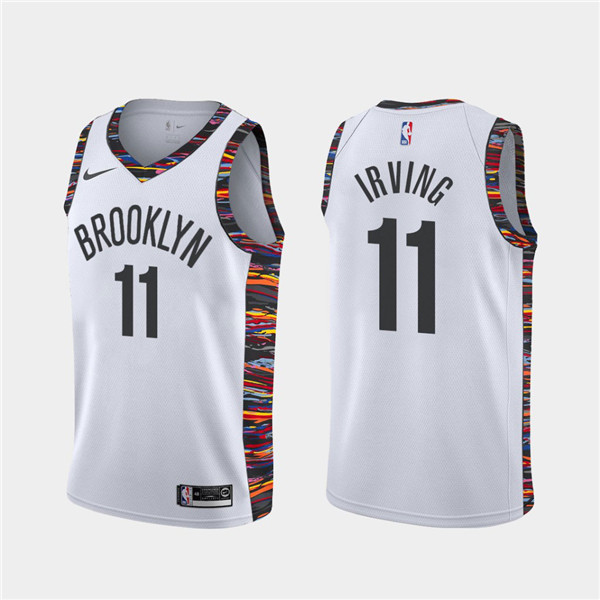 Nets 7 11 Kyrie Irving White City Edition Nike Swingman Jersey