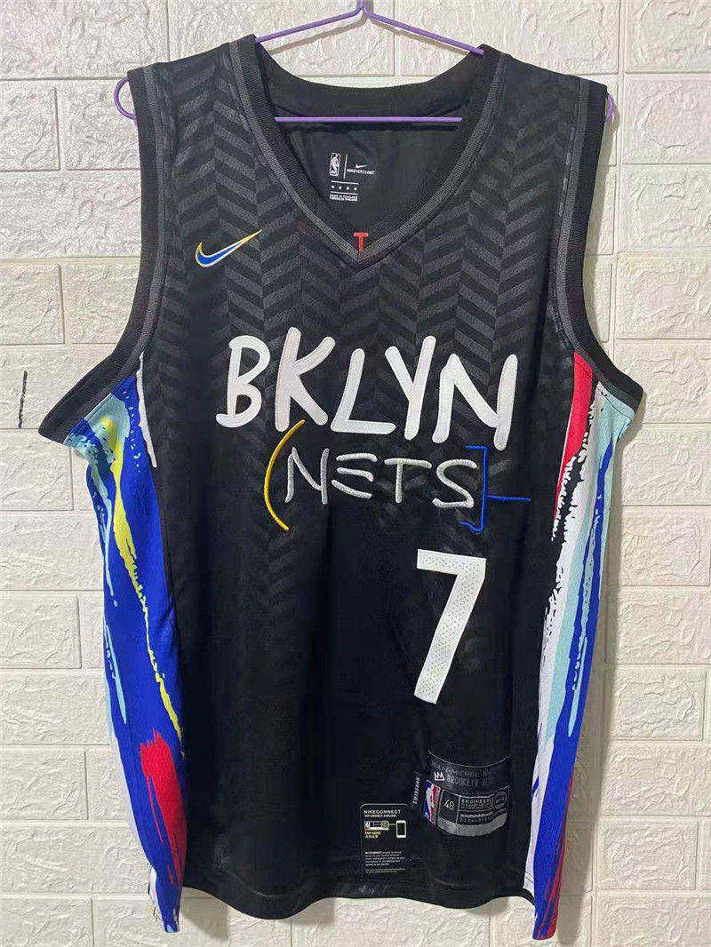 Nets 7 Kevin Durant Black 2021 Nike City Edition Swingman