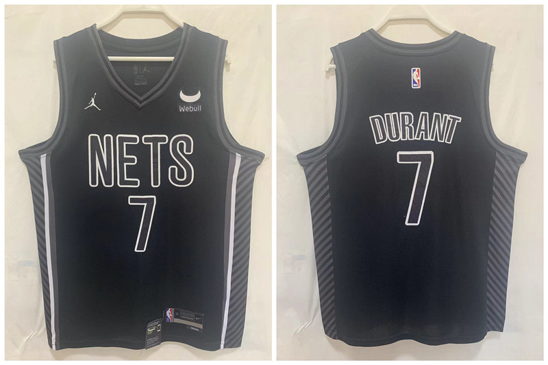 Nets 7 Kevin Durant Black 2022 23 Swingman Jersey