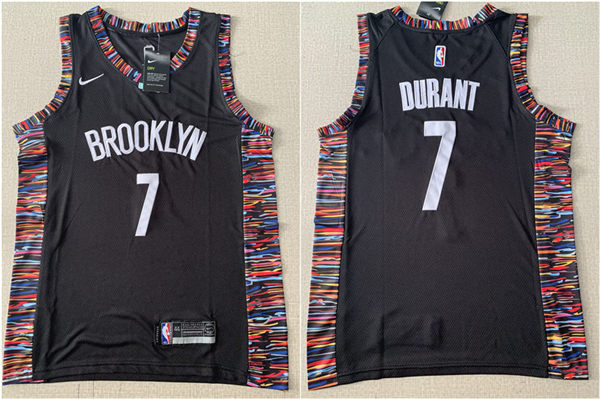 Nets 7 Kevin Durant Black City Edition Nike Swingman Jersey