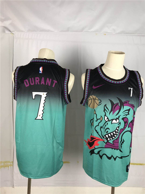 Nets 7 Kevin Durant Green Nike Swingman Jersey