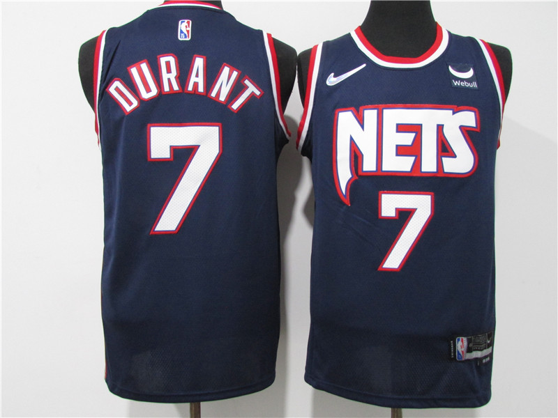 Nets 7 Kevin Durant Navy Nike Diamond 75th Anniversary City Edition Swingman Jersey