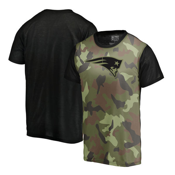 New England Patriots Camo NFL Pro Line by Fanatics Branded Blast Sublimated T Shirt