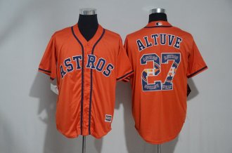 New Houston Astros 27 Altuve Orange Cool base baseball Jersey
