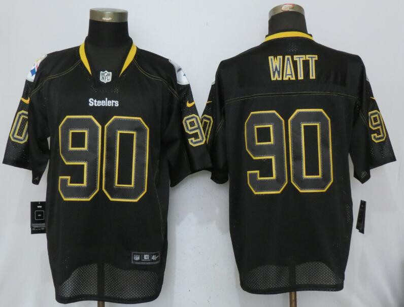 New Pittsburgh Steelers 90 Watt Lights Out Black Elite Jersey