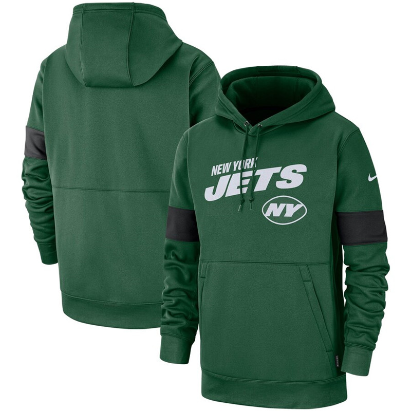 New York Jets Nike Sideline Team Logo Performance Pullover Hoodie Green