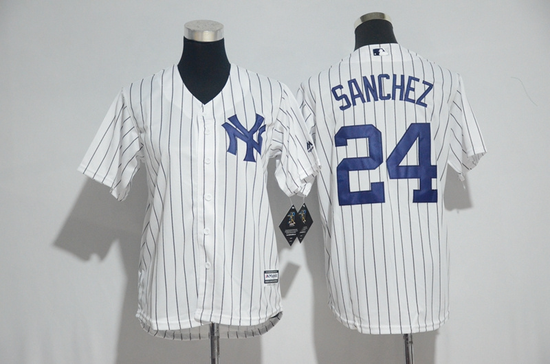 New York Yankees Women Jerseys 24 Gary Sanchez Cool Base Baseball Jersey