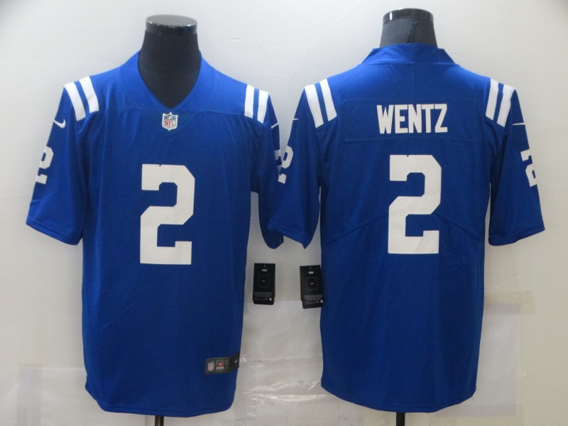 Nike 2 Colts Carson Wentz Royal Vapor Untouchable Limited Jersey