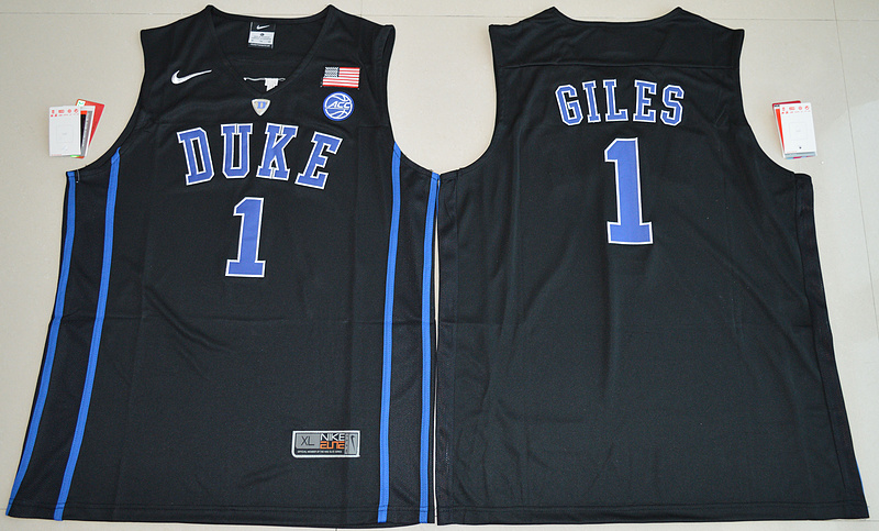  2017 Duke Blue Devils Harry Giles 1 V Neck College T shirt Elite Jersey
