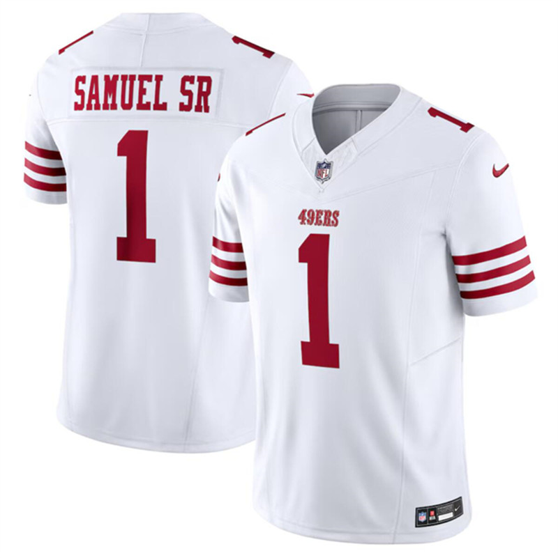 Nike 49ers 1 Deebo Samuel Sr White Vapor Untouchable Color Rush Limited Jersey