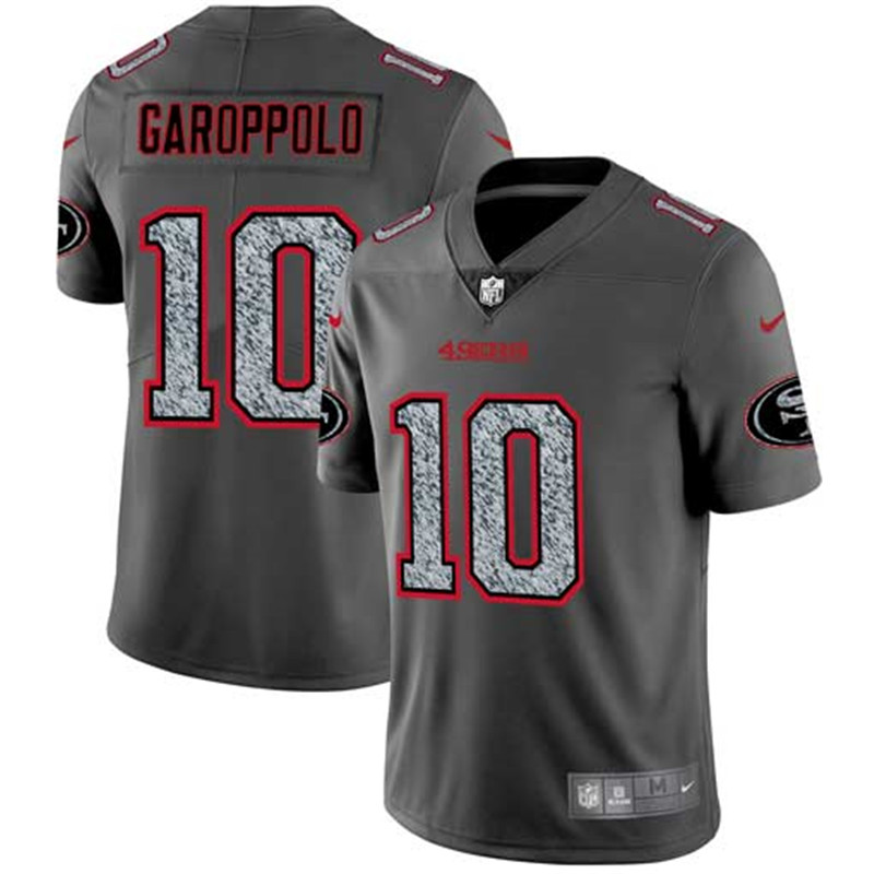Nike 49ers 10 Jimmy Garoppolo Gray Camo Vapor Untouchable Limited Jersey