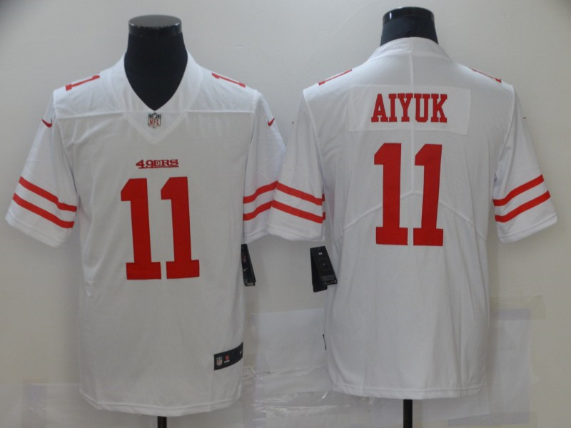 Nike 49ers 11 Brandon Aiyuk White Vapor Untouchable Limited Jersey