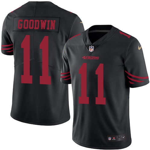  49ers 11 Marquise Goodwin Black Vapor Untouchable Limited Jersey