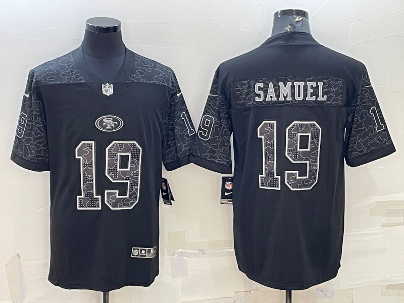 Nike 49ers 19 Deebo Samuel Black RFLCTV Limited Jersey