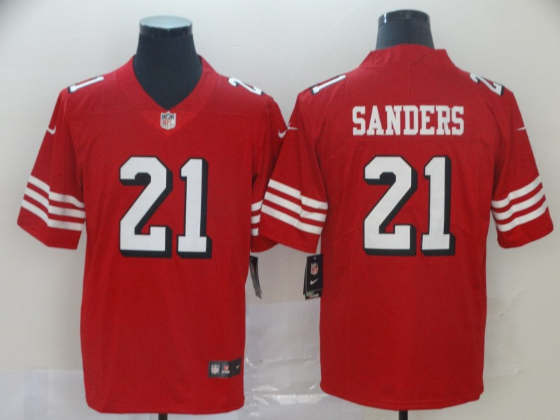 Nike 49ers 21 Deion Sanders Red 2018 Vapor Untouchable Limited Jersey