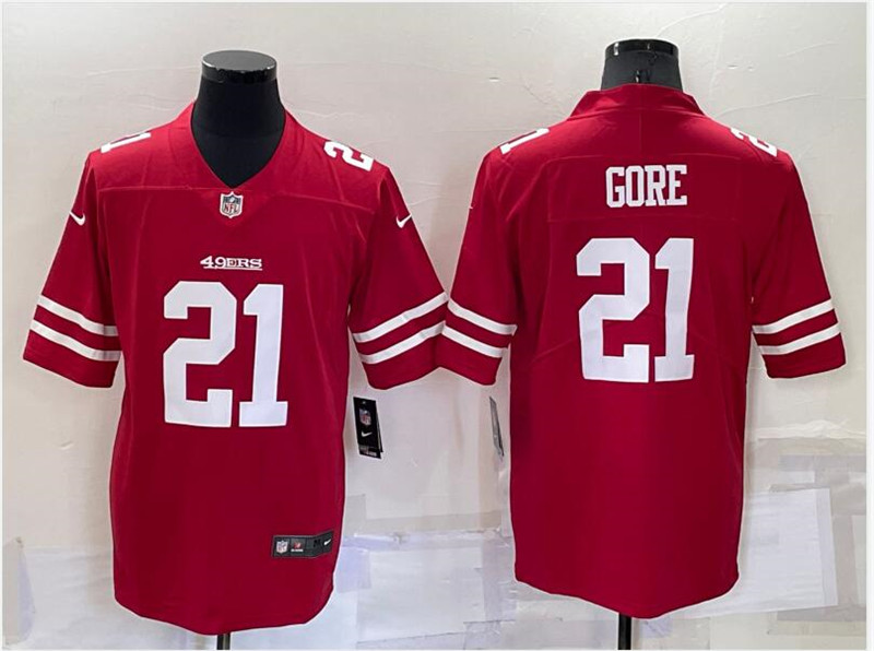 Nike 49ers 21 Frank Gore Red Vapor Limited Jersey