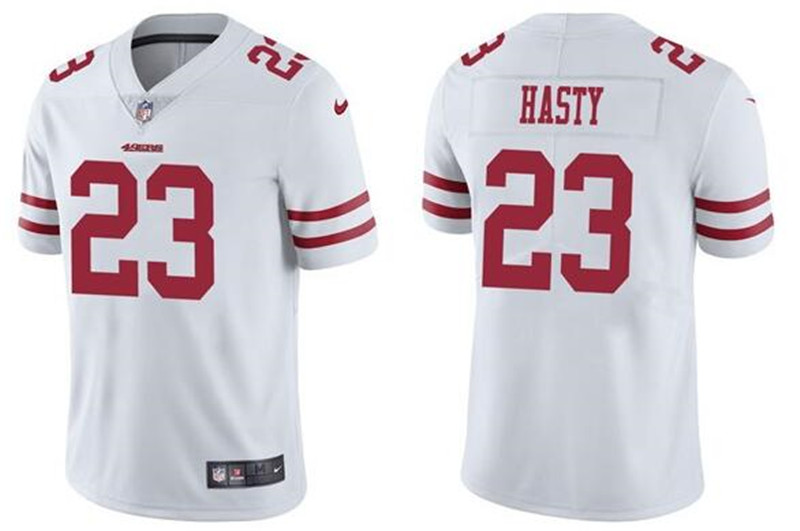 Nike 49ers 23 JaMycal Hasty White Vapor Untouchable Limited Jersey