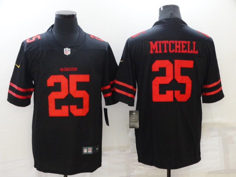Nike 49ers 25 Elijah Mitchell Black Vapor Limited Jersey