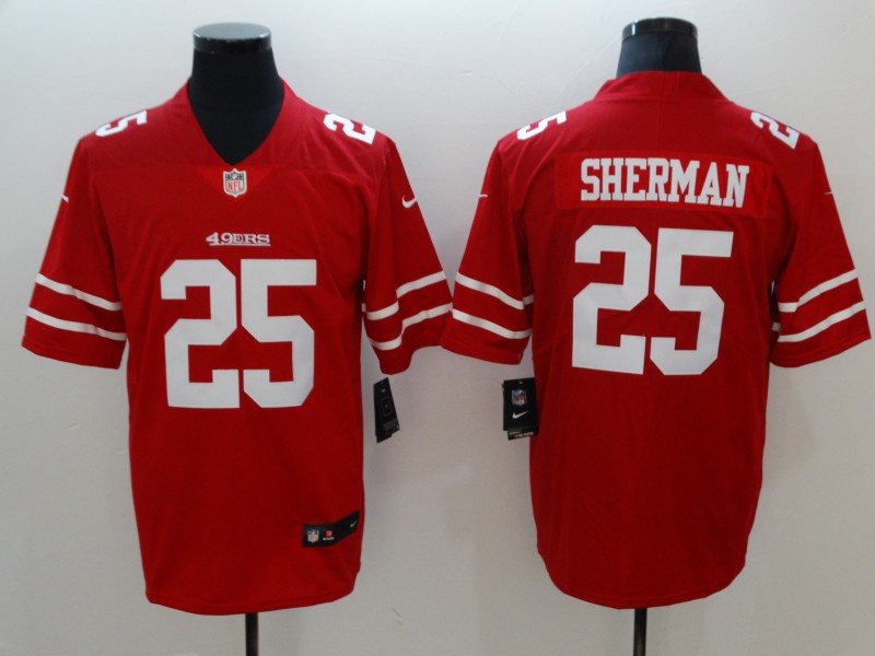  49ers 25 Richard Sherman Red Vapor Untouchable Player Limited Jersey