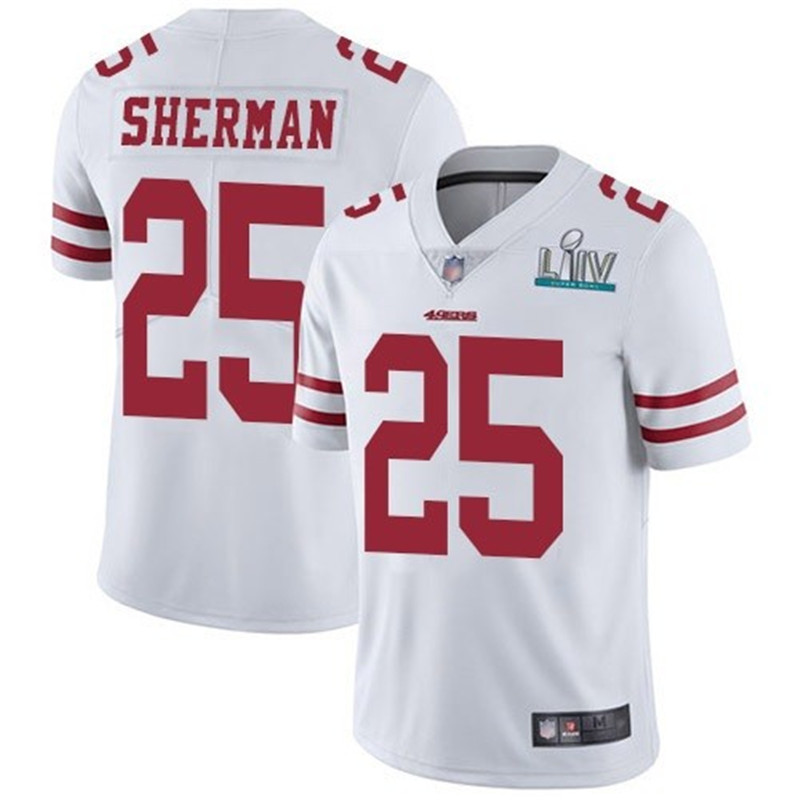 Nike 49ers 25 Richard Sherman White 2020 Super Bowl LIV Vapor Untouchable Limited Jersey