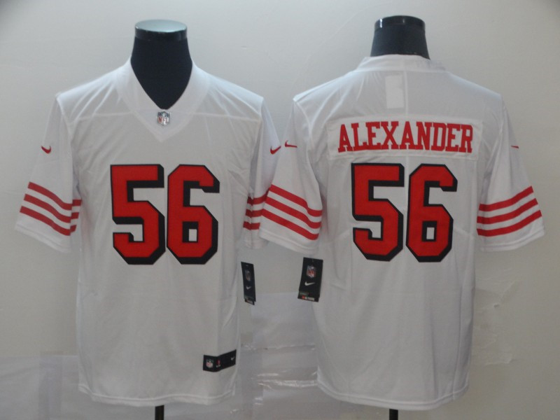 Nike 49ers 56 Kwon Alexander White Vapor Untouchable Color Rush Limited Jersey