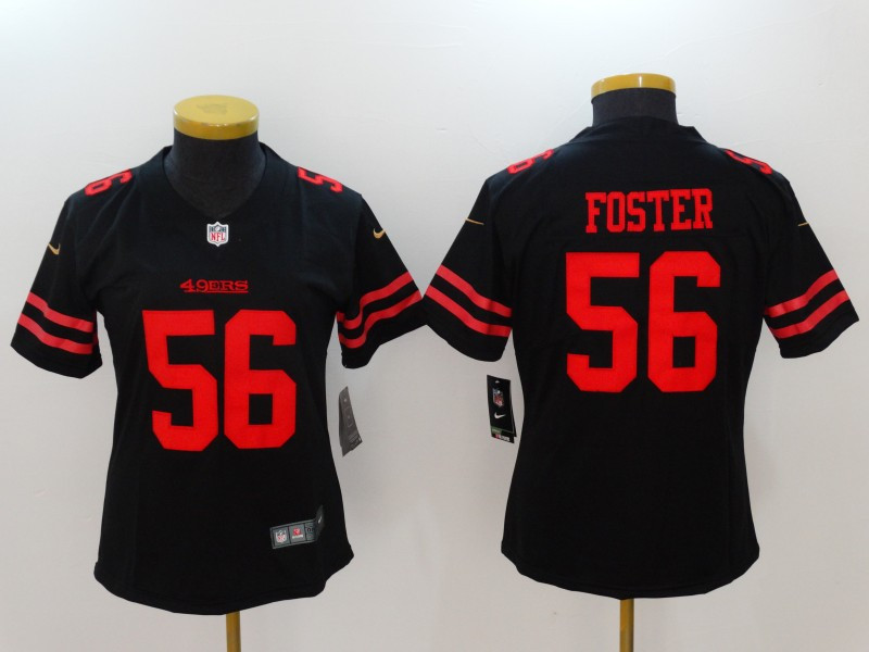  49ers 56 Reuben Foster Black Women Vapor Untouchable Player Limited Jersey
