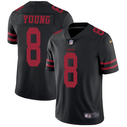  49ers 8 Steve Young Black Vapor Untouchable Player Limited Jersey