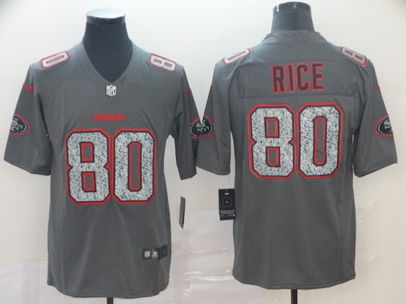 Nike 49ers 80 Jerry Rice Gray Camo Vapor Untouchable Limited Jersey