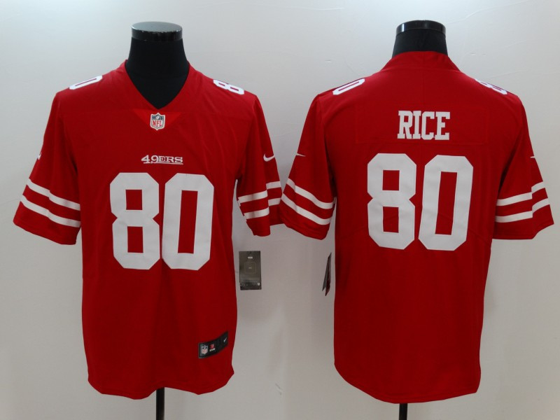  49ers 80 Jerry Rice Red Vapor Untouchable Player Limited Jersey