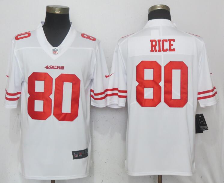  49ers 80 Jerry Rice White Vapor Untouchable Limited Jersey